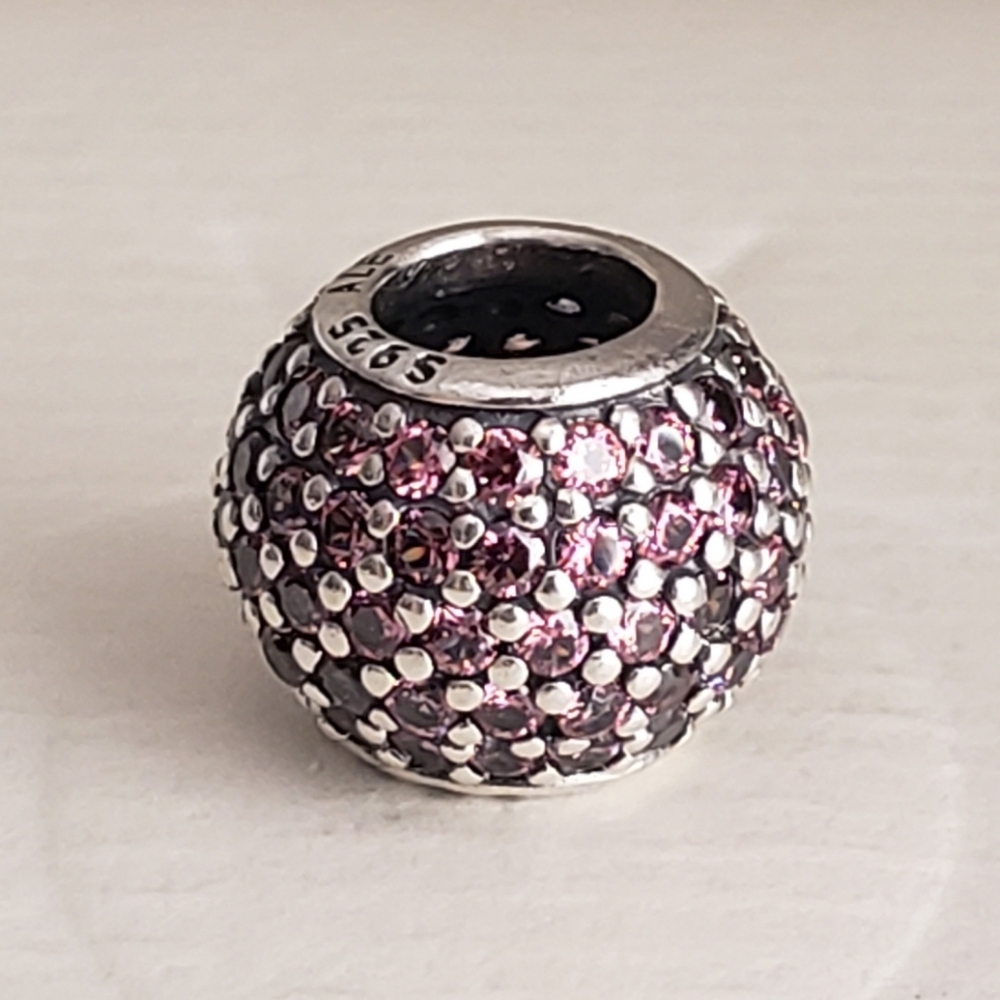 Pandora Dark Pink Pave Lights Charm